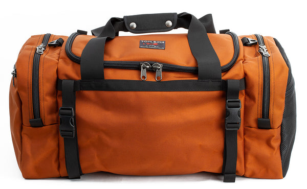 The Road Buddy Duffel 60 in Burnt Orange 1050 Ballistic.